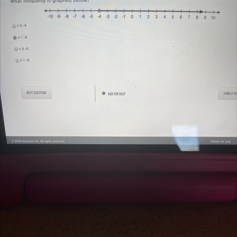 What inequality is graphed below?-example-1