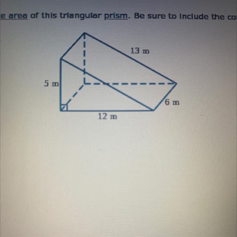 find the surface area of this triangular prism. be sure to include the correct unit-example-1