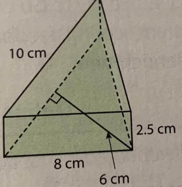 What is the Area of the Base of this Prism?-example-1