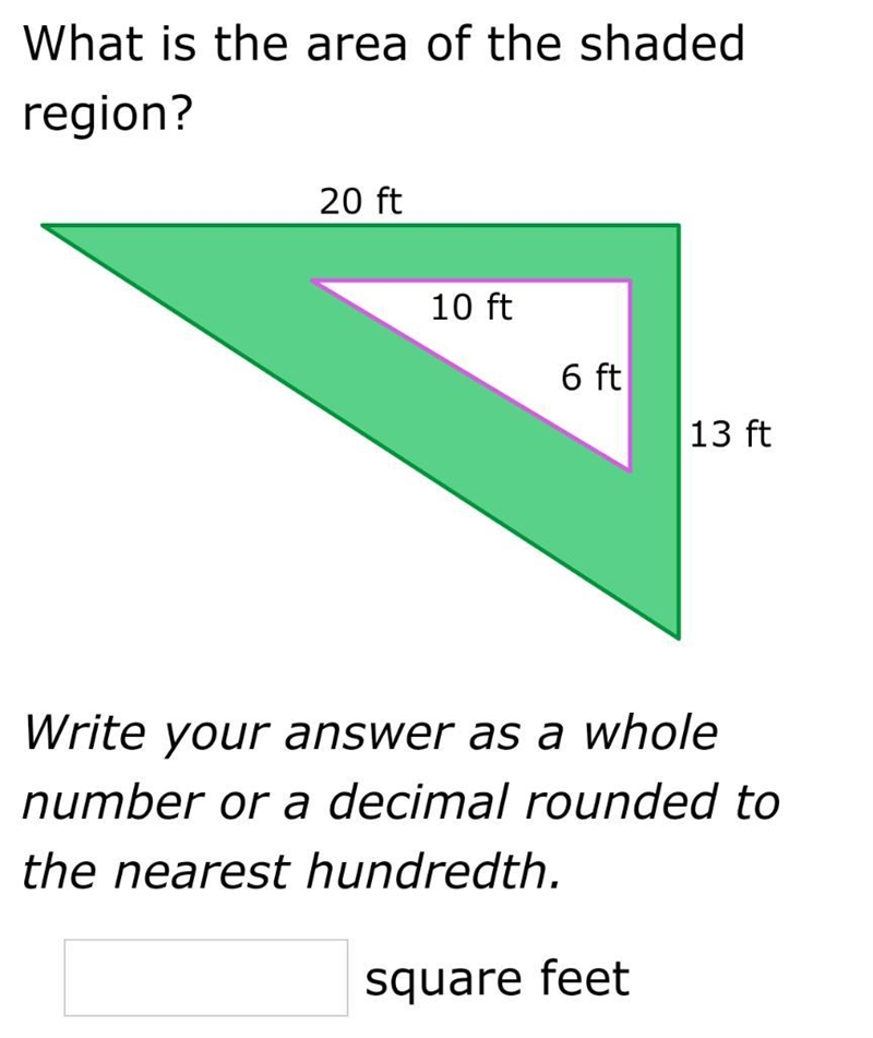 What is the area of the shaded region? IXL assignment-example-1