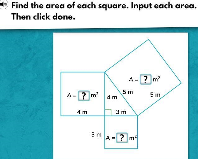 PLEASE HELP!!! Find area of each square-example-1