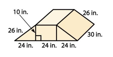 Eddie Built the ramp shown to train his puppy to do tricks.-example-1