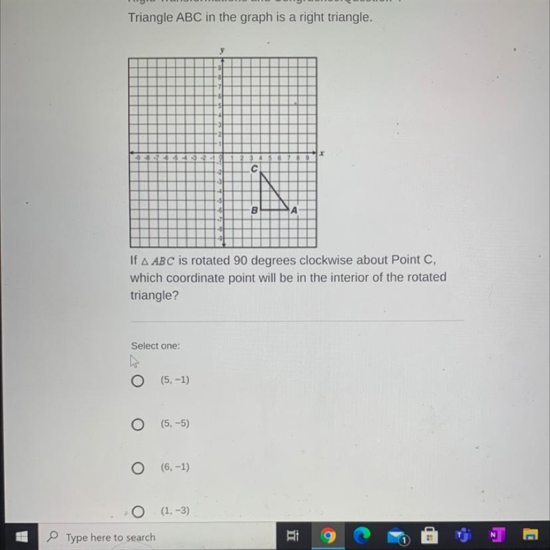 Urgent !!!!! triangle abc in the graph is a right triangle-example-1