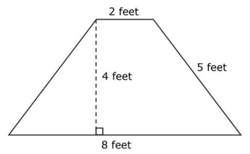 What is the area of the isosceles trapezoid in square feet?-example-1