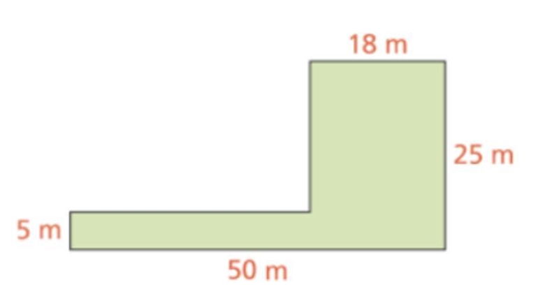 Determine the area of the polygon below.-example-1