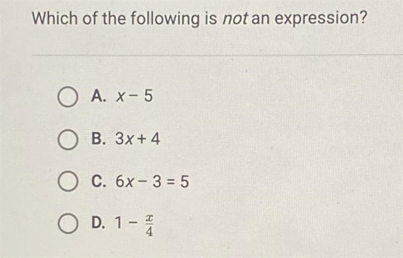 Which of the following is not an expression-example-1