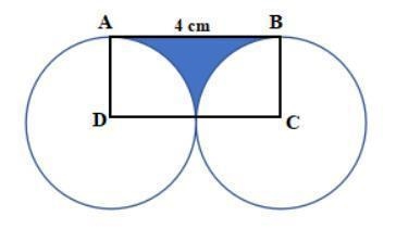 In the figure below, ABCD is a rectangle and DA and CB of radii of circles tangent-example-1