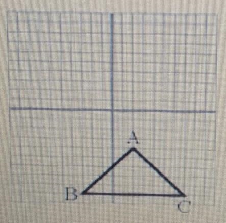 Triangle ABC is shown Translate Triangle ABC 5 units left and 4 units up and reflect-example-1