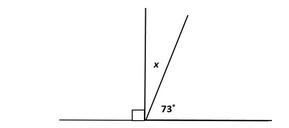 Identify the measure of angle x.-example-1