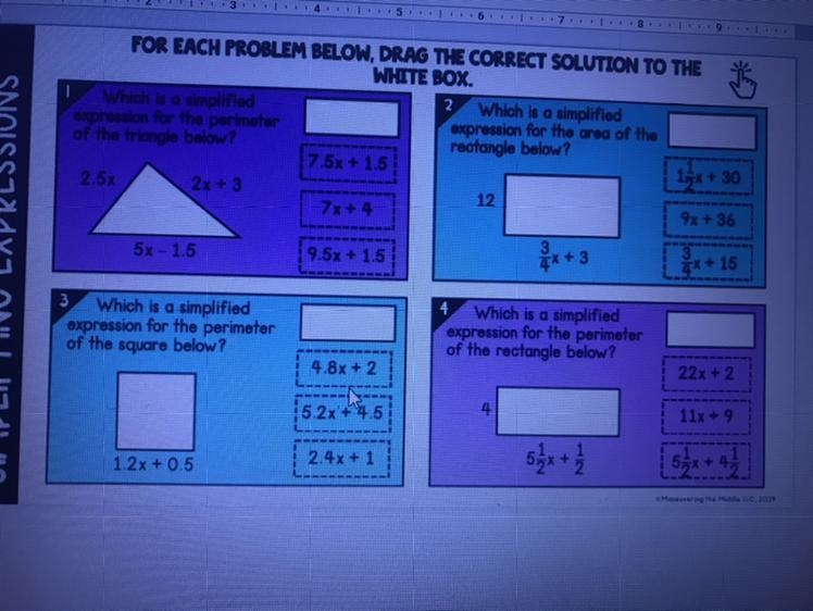 Please help me with these it’s due TODAY!!!!! ( This is Simplifying expressions in-example-1