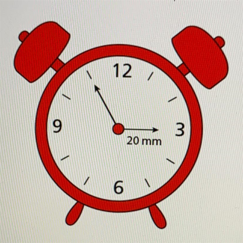 The length of the minute hand is 200% of the length of the hour hand. In 1 hour, how-example-1