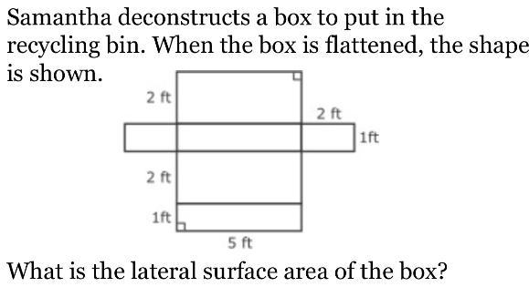 Samantha deconstructs a box to put it in the recycling bin. When the box is flattened-example-1