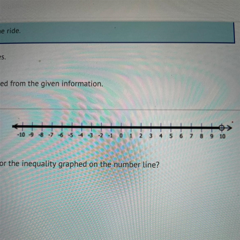 Which statements are correct for the inequality graphed on the number line? A) O is-example-1