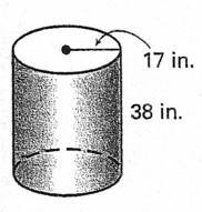 Referring to the figure, find the volume of the solid shown. Use 3.14 for π. Round-example-1