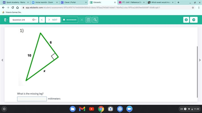 Consider the right triangle below!-example-1