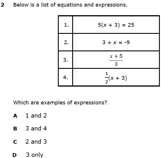 Below is a list of equations and expressions. (the picture) Which are examples of-example-1