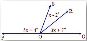 Find x and the measure of ∠SOR, respectively.-example-1