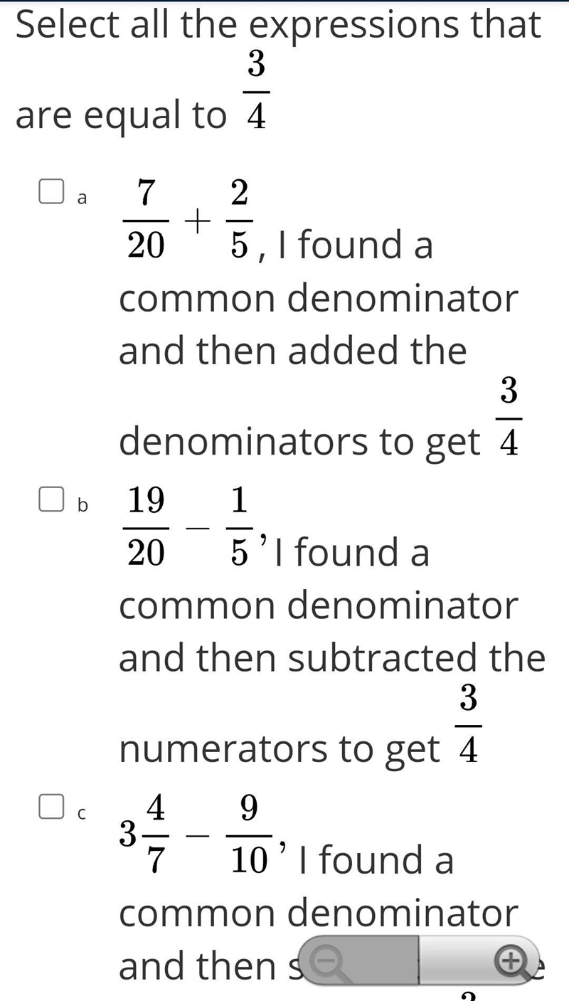 Select all the expressions that are equal to 3/4-example-1