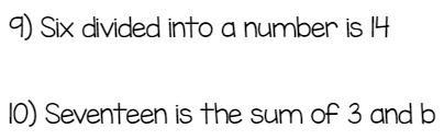 write the expression/equation for each of these statements, don't answer the equation-example-2