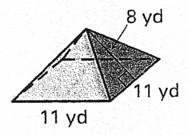 Referring to the figure, find the surface area of the pyramid shown. Round to the-example-1