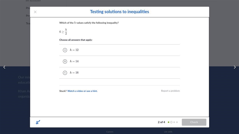 Which of the h-values satisfy the following inequality?-example-1