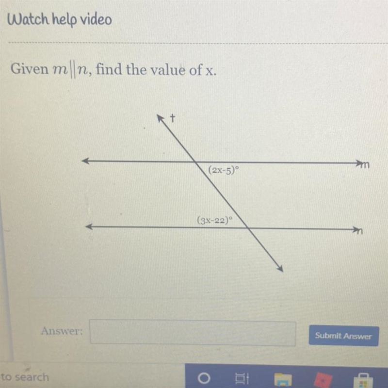 Given mn, find the value of x.-example-1