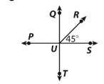 Which describes the relationship between ∠QUP and ∠TUS?-example-1