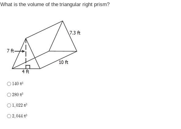 What is the volume of the triangular right prism?-example-1