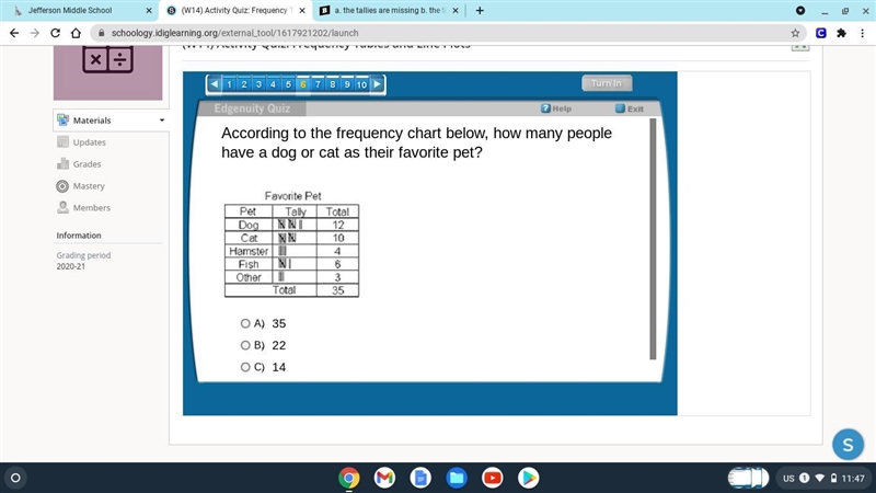 A. 35 b. 22 c. 14 d. 13-example-1