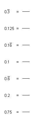 Write the fractional equivalent (in reduced form) to each number. picture below-example-1