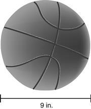 What is the volume, in cubic inches, of a basketball with a diameter of 9 inches a-example-1