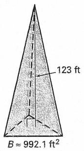 Referring to the figure, find the volume of the solid shown. Round to the nearest-example-1