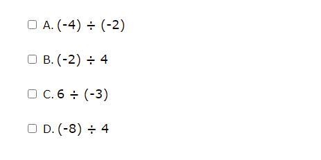 Select all expressions equal to -2.-example-1