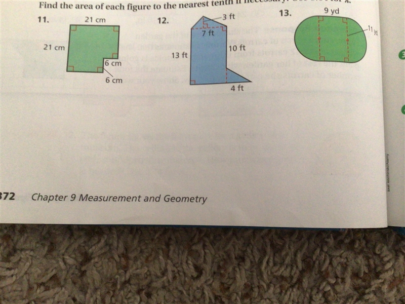 Find the area of each figure, round to the nearest tenth if necessary.USE 3.14 for-example-1