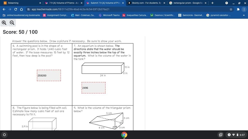 An aquarium is shown below. The direction state that water should be exactly three-example-1