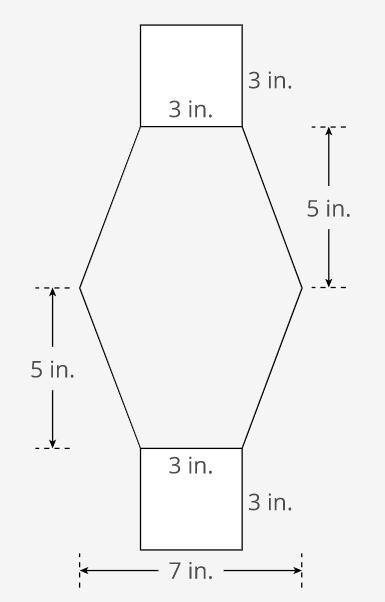 What is the area of the figure below?-example-1