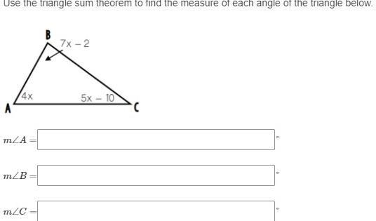 Help plz asap help me plz Angles of Triangles-example-1