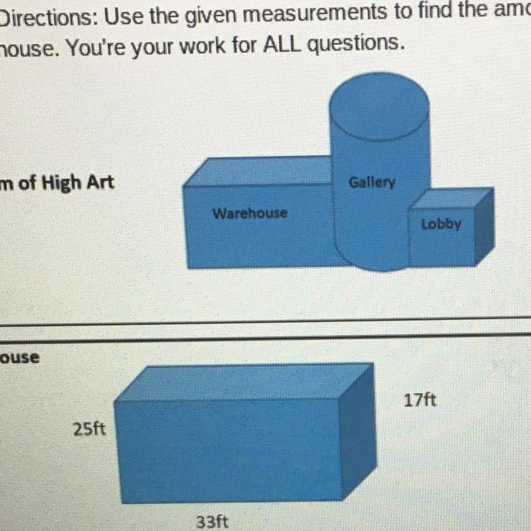 Task 2 Student Directions: Use the given measurements to find the amount of siding-example-1