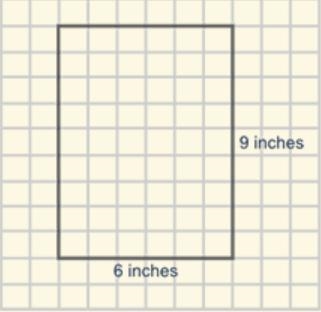 What is the area of the poster below if enlarged by a factor of 4.5? 67.5 sq in 135 sq-example-1