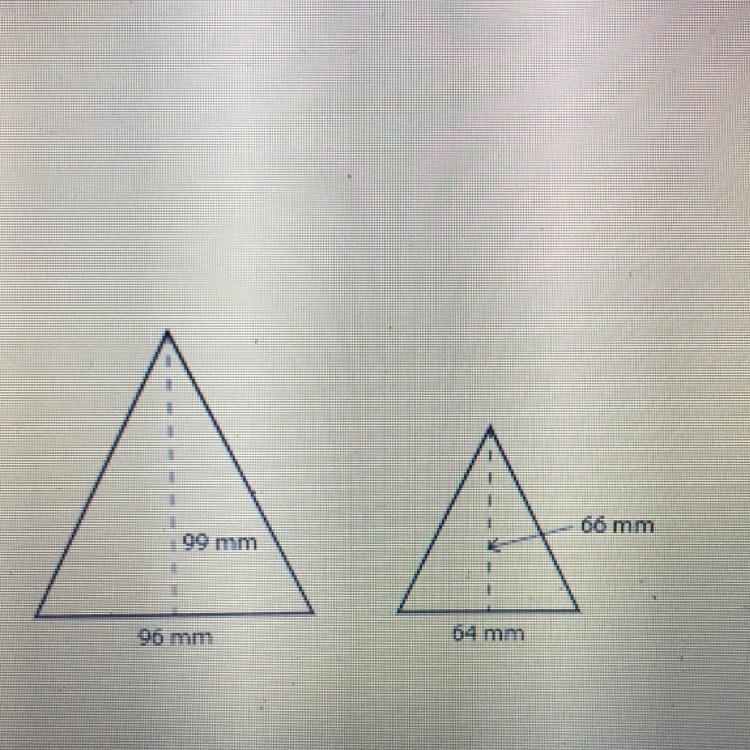 Solve. Use the triangles shown at the right for problems 2 and 3. 2 Write a proportion-example-1