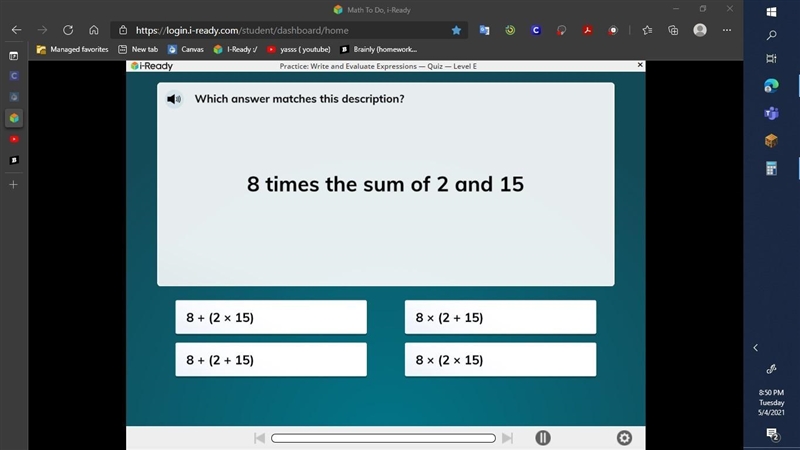 8 times the sum of 2 and 15-example-1