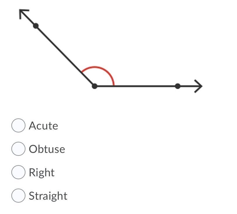 Identify whether this angle is acute, obtuse, right, or straight.-example-1