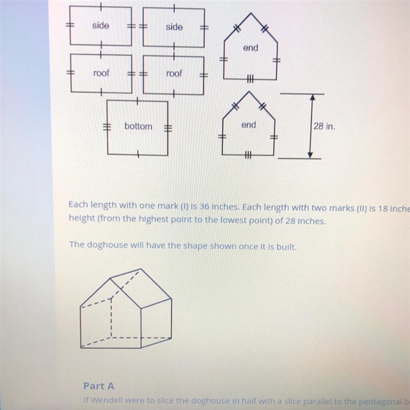 Part D Wendell plans to paint the doghouse after it's built. He wants to know what-example-1