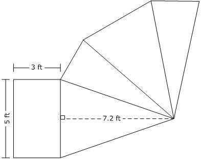 Please Answer. 3. The lateral faces of a sculpture in the shape of a rectangular pyramid-example-1