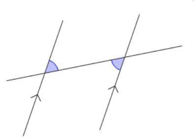 22. Consider the diagram below. Which relationship describes the marked angles? A-example-1