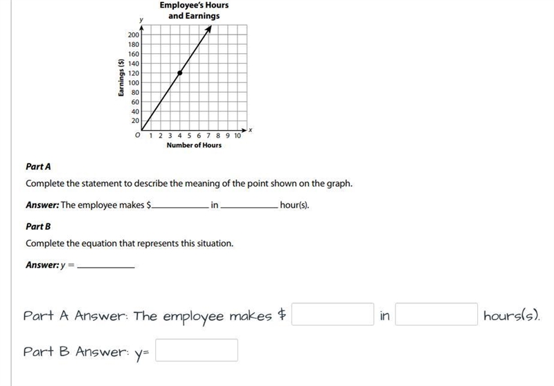 Complete the statement to describe the meaning of the point shown in the graph.-example-1