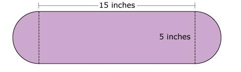 10. The figure below shows two half-circles at the ends of a rectangle with the dimensions-example-1