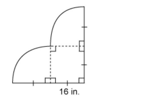 HELP! The figure consists of two quarter circles and a square. What is the perimeter-example-1