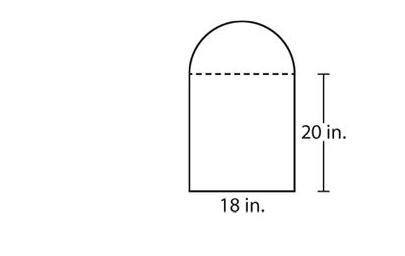 What is the area of the composite figure shown? A) 387 IN B) 447 IN C) 417 IN D) 487 IN-example-1