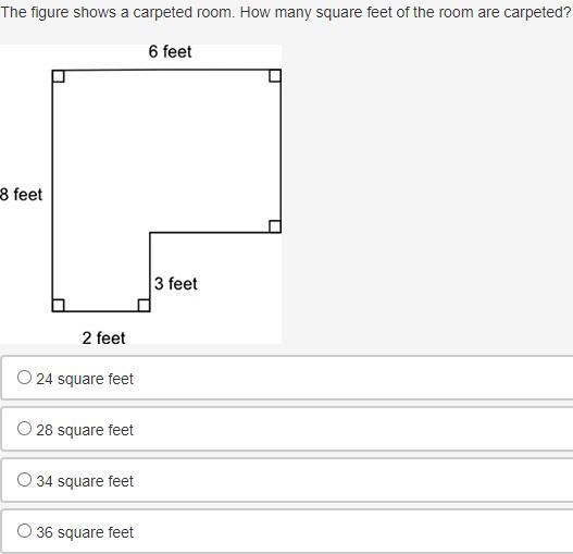 =( ;・∀・)> the figure shows a carpeted room. how many square feet of the room are-example-1